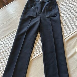 Sezane Navy wool Emilio trousers